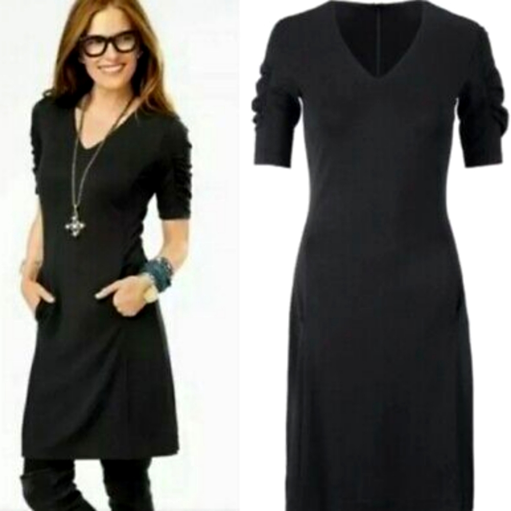 CAbi Black Midi Dress